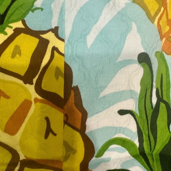 NWT Trina Turk Pineapple Mini Dress Size 2 Blue Yellow Cotton Vacation Summer - Picture 5 of 16